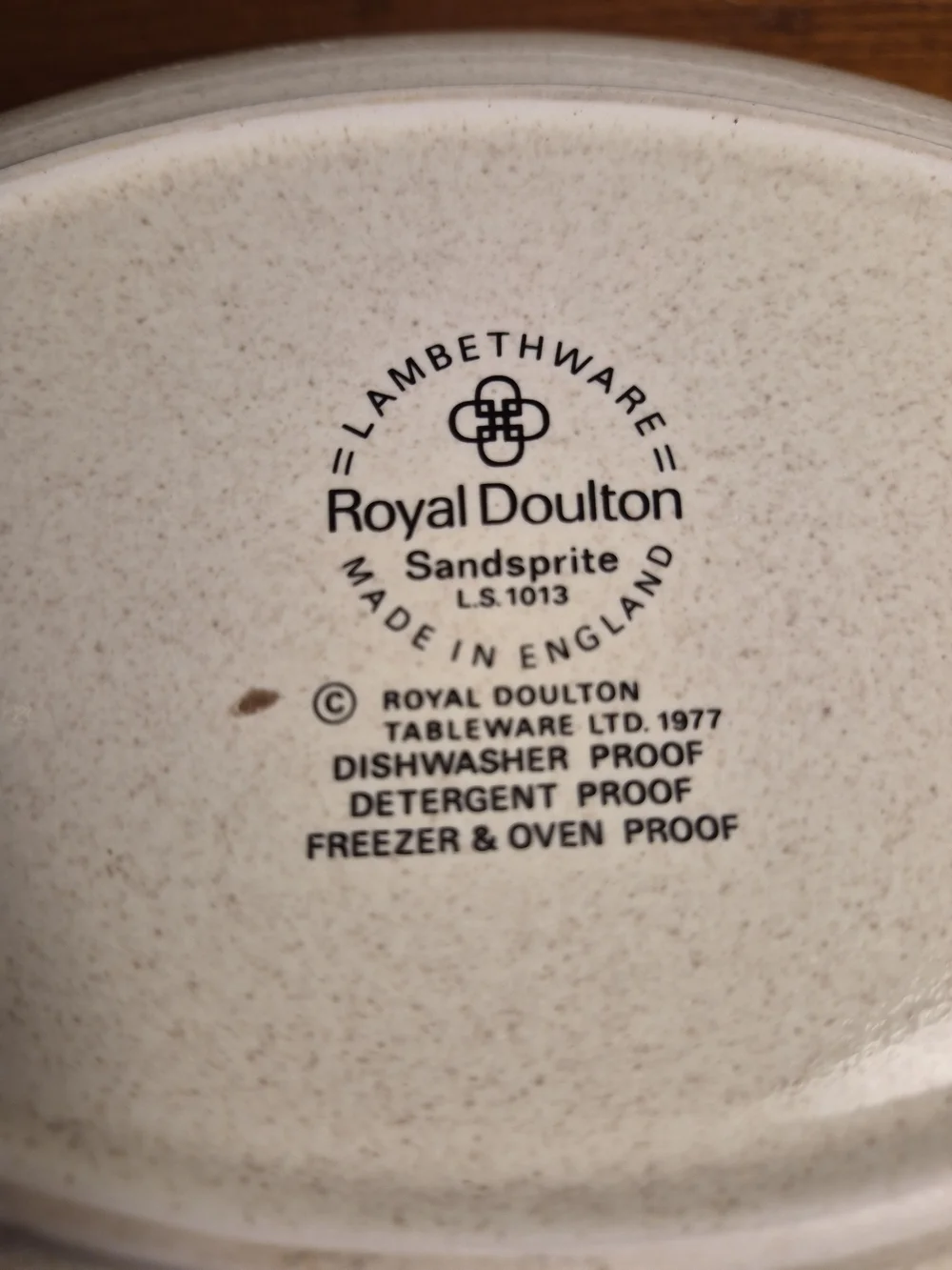 Royal Doulton Cream and Brown Floral Serving Bowl
